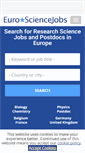 Mobile Screenshot of eurosciencejobs.com